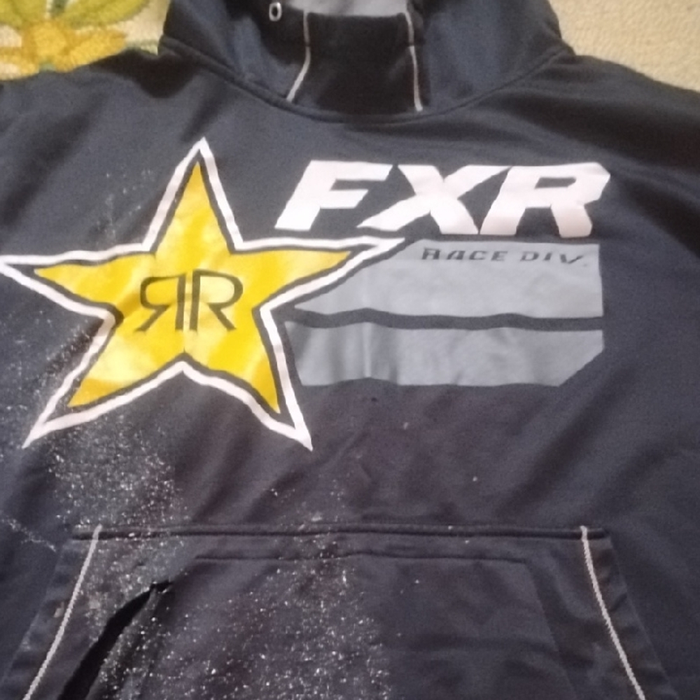 Men's Black Vintage XL FXR Racing Ski Snowboard Snowmobile Jacket Distressed